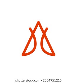 letter A logo icon in a butterfly symbol