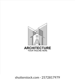 letter a logo icon for cnstruction with creative illustration