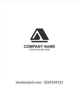 letter a logo icon for company or building identity with creative illustration