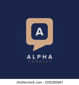 letter A Logo Icon. Consulting agency logo template