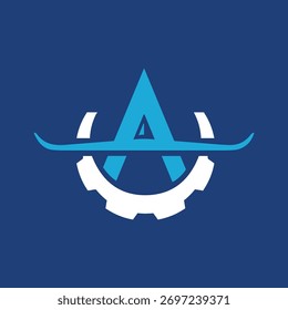 Letra A diseño de icono de logotipo