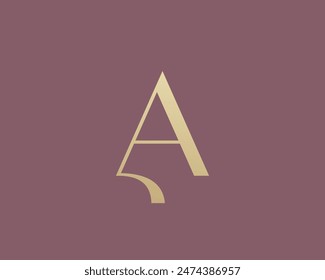 Letter A logo icon design. Classic style luxury monogram.