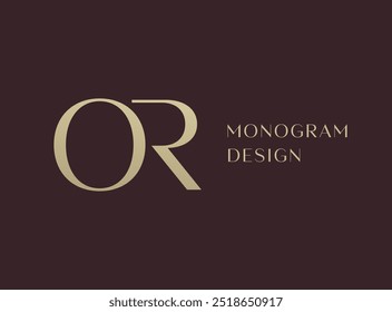 O diseño del icono del logotipo de la letra. Monograma de las iniciales de lujo de estilo clásico.