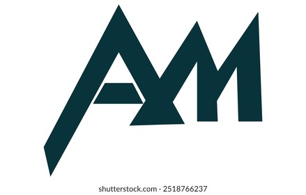 AM letter logo icon design. Classic style luxury initials monogram.