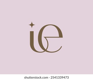 IE letter logo icon design. Classic style luxury initials monogram.