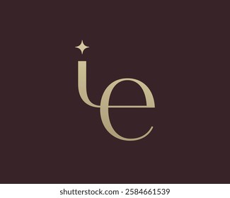 IE letter logo icon design. Classic style luxury initials monogram.