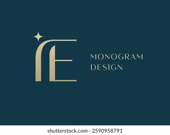 IE letter logo icon design. Classic style luxury initials monogram.