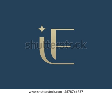 IE letter logo icon design. Classic style luxury initials monogram.