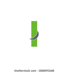 Letter I logo icon design concept illustration