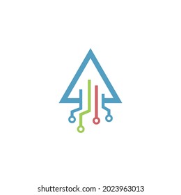 Letter A logo icon design concept illustration