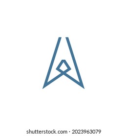 Letter A logo icon design concept illustration