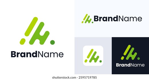 Letter A logo icon design, Creative simple modern icon A for identity symbol, Letter A vector premium illustration, Initial AH logo for Business identity, Technology, Construction, Architecture, ETC.