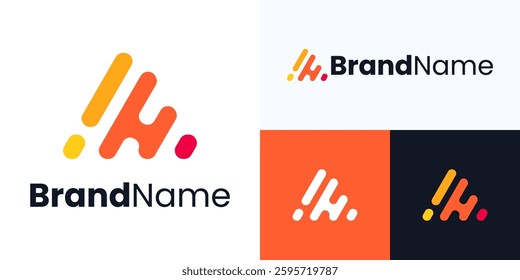 Letter A logo icon design, Creative simple modern icon A for identity symbol, Letter A vector premium illustration, Initial AH logo for Business identity, Technology, Construction, Architecture, ETC.