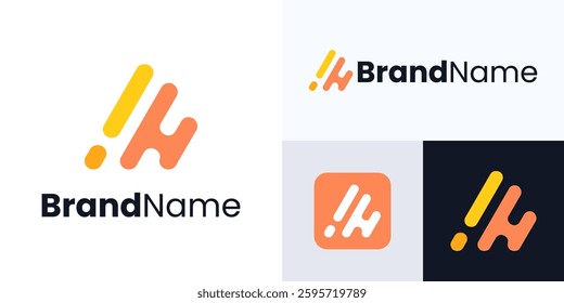 Letter A logo icon design, Creative simple modern icon A for identity symbol, Letter A vector premium illustration, Initial AH logo for Business identity, Technology, Construction, Architecture, ETC.