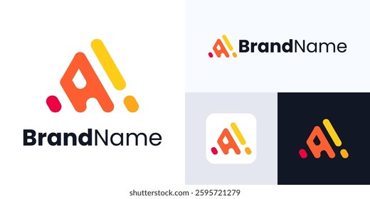 Letter A logo icon design, Creative simple modern icon A for identity symbol, Letter A vector premium illustration, Initial AA logo for Business identity, Technology, Construction, Architecture, ETC.