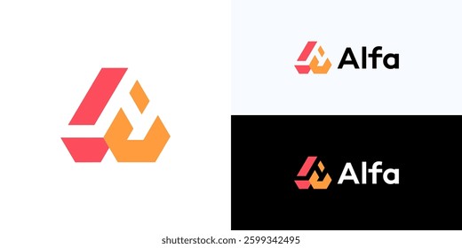 Letter A logo icon design, Creative simple modern icon A for identity symbol, Letter A vector illustration, Initial A logo for Business identity, Technology, Construction, Architecture, ETC