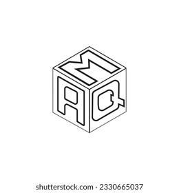 Diseño del icono del logotipo de la carta en Cube.