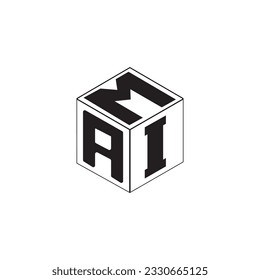 Logo-Design des Briefes in Cube.