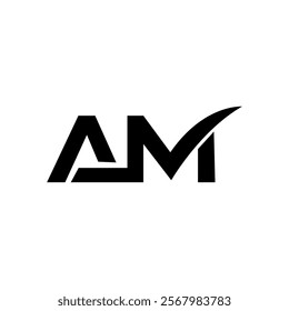 AM Letter logo icon design elements