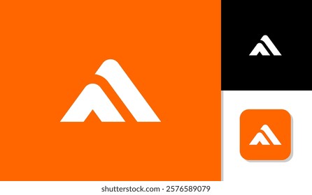 A letter logo icon design simple golden ratio