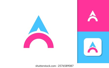 A letter logo icon design simple golden ratio