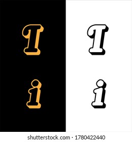 Ich schreibe Logo-Symbol-Design mit kleinem und großformatigen Buchstaben