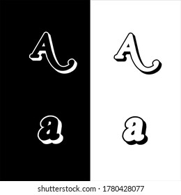 A letter logo icon design with small and capital letter
