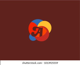 Letter A logo icon design template elements 