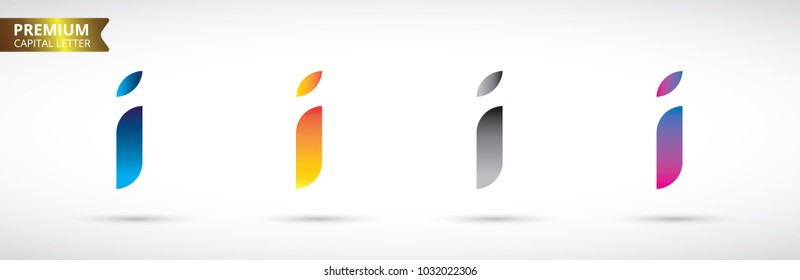Letter I logo icon design template elements