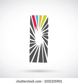 Letter I logo icon design template elements