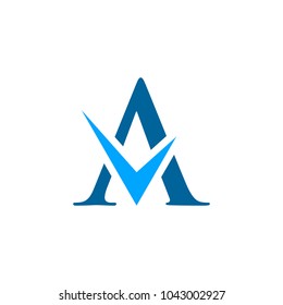 Letter A logo icon design template elements. Vector color sign.
