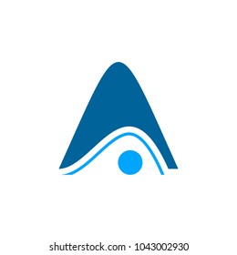 Letter A logo icon design template elements. Vector color sign.
