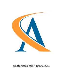 Letter A logo icon design template elements. Vector color sign.
