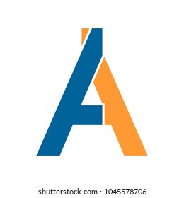 Letter A logo icon design template elements. Vector color sign.