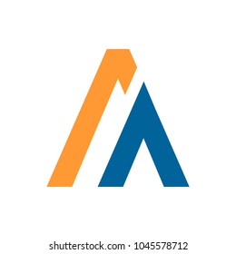 Letter A logo icon design template elements. Vector color sign.