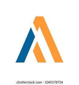 Letter A logo icon design template elements. Vector color sign.