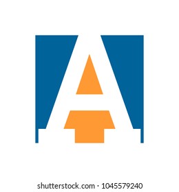 Letter A logo icon design template elements. Vector color sign.
