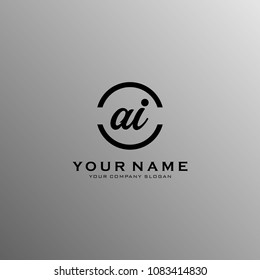 Letter A I logo icon design template elements
