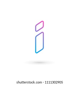 Letter I logo icon design template elements
