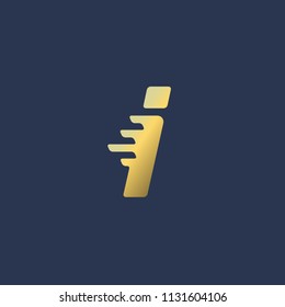 Letter I logo icon design template elements