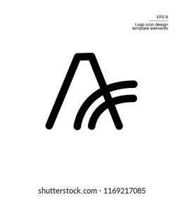  Letter A logo icon design template elements