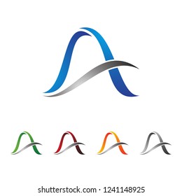 Letter A logo icon design template