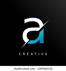 Letter A Logo Icon Design Template Element. blue color - Vector