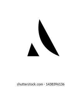 Letter A logo icon design template with creative font.