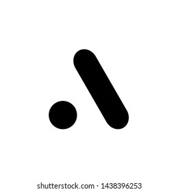 Letter A logo icon design template with creative font.