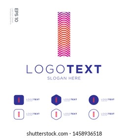Letter I logo icon design template elements