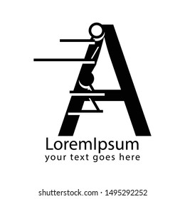 Letter A logo icon design template elements