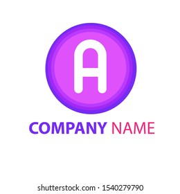Letter A logo icon design template elements 