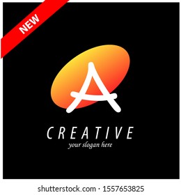 Letter A logo icon design template elements 