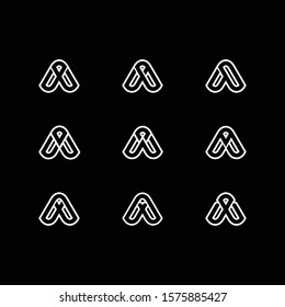 letter A logo icon design template elements